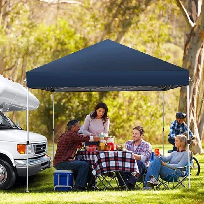Vrakae 10'x 10' Outdoor Pop Up Canopy Tent with Carry Bag - N/A