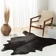 preview thumbnail 4 of 24, SAFAVIEH Handmade Cow Hide Lorean Cabin & Lodge Leather Rug 4'7" x 5'8" - Black/Brown