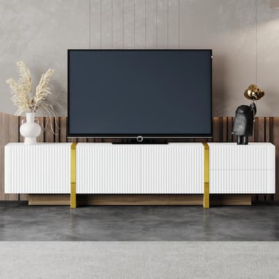 Luxury Fluted TV Stand for TVs Up to 80''