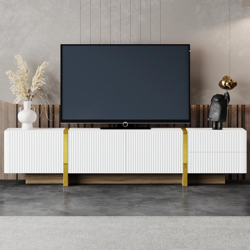 Luxury Fluted TV Stand for TVs Up to 80''