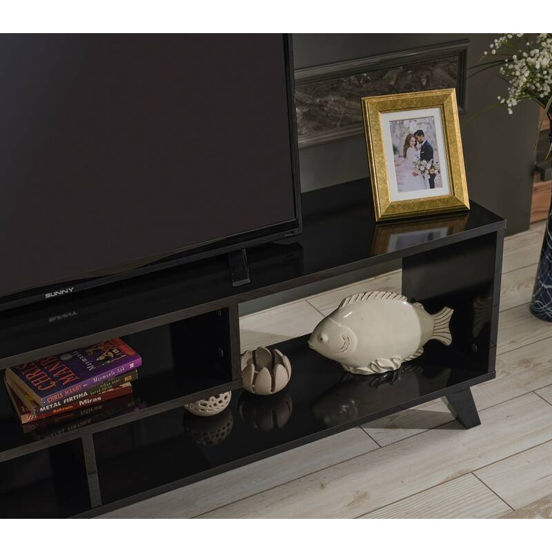 Modern Tv Stand Open Shelving Entertainment Centre 67 inch Tv Unit, for Living Room Bedroom