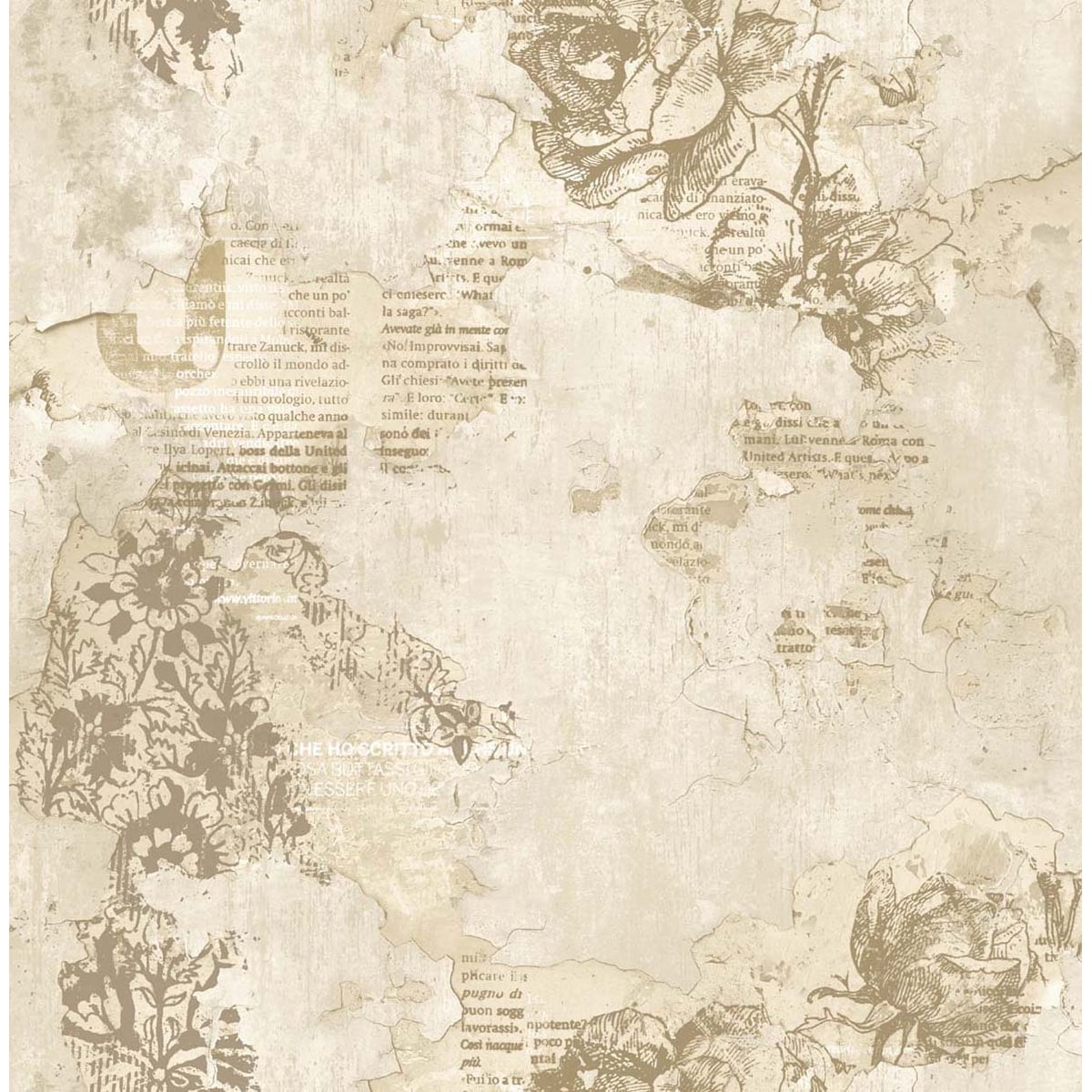 Seabrook Designs Terica Abstract Script Unpasted Wallpaper