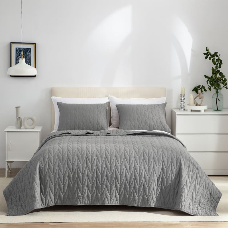 Cotton Reversible 3 Piece Quilt Set
