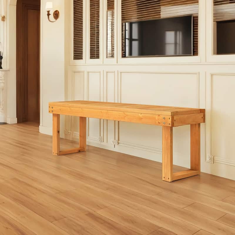 Fir Wood Outdoor Bench