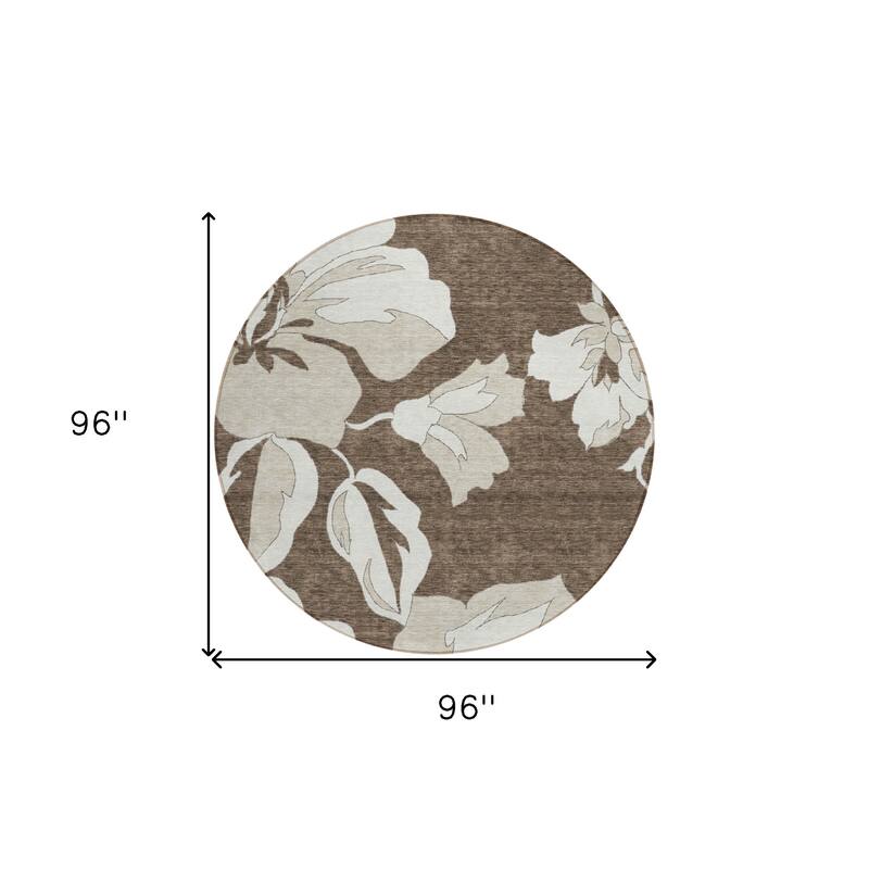 HomeRoots Floral Transitional Rectangle Outdoor Rug