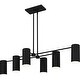 preview thumbnail 2 of 8, Foreland 6-Light Matte Black Linear Chandelier