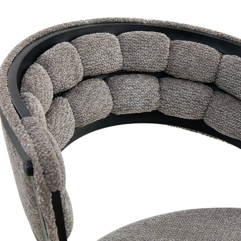 Set of 2 Modern Velvet Dining Chairs with Sleek Black Metal Legs - Elegant Upholstered Accent Seating