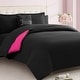 preview thumbnail 3 of 13, Juicy Couture Alexis Reversible Comforter Set 8 Piece Bed in a Bag Queen Black/Hot Pink