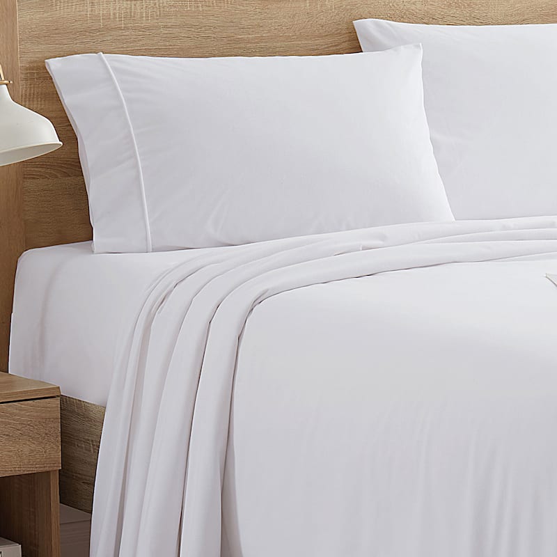 1500 Supreme Sweet Home Collection Flannel Sheet Set - Queen - White