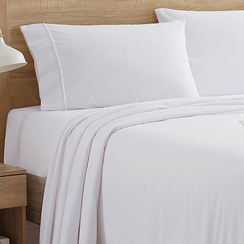 1500 Supreme Sweet Home Collection Flannel Sheet Set - Queen - White