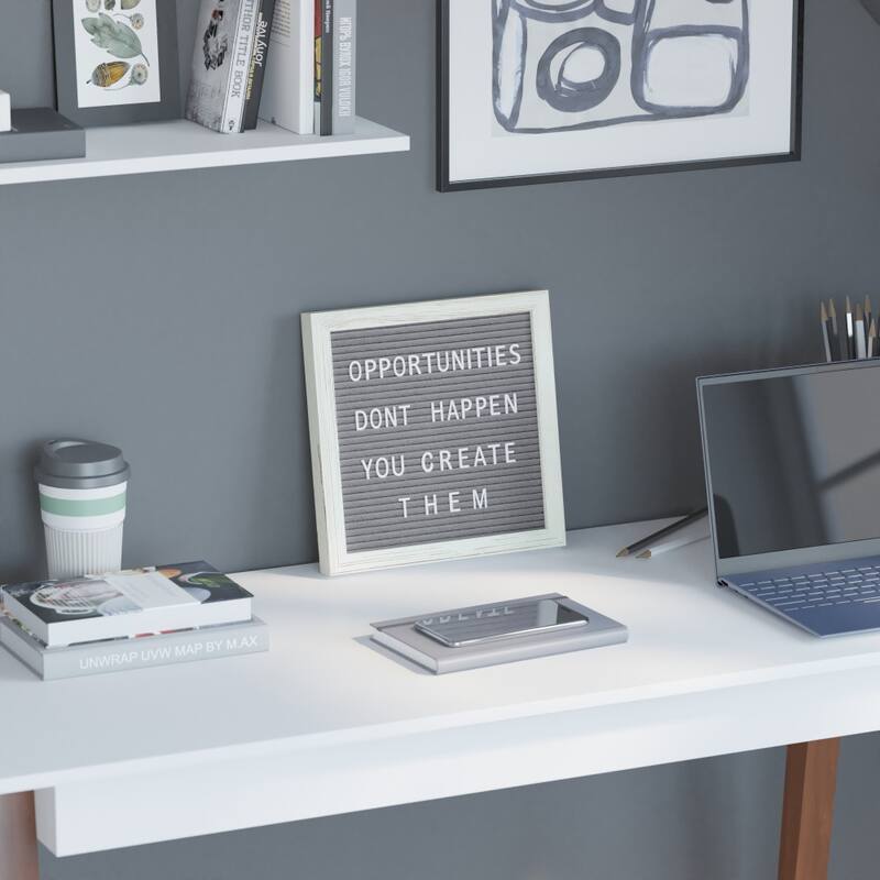 Wood Frame Letter Board with 389 PP Letters and Canvas Carry Bag