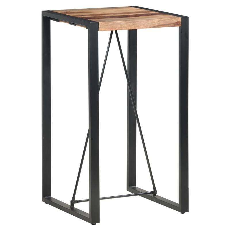 vidaXL Bar Table 23.6"x23.6"x43.3" Solid Sheesham Wood - 23.6" x 23.6" x 43.3"