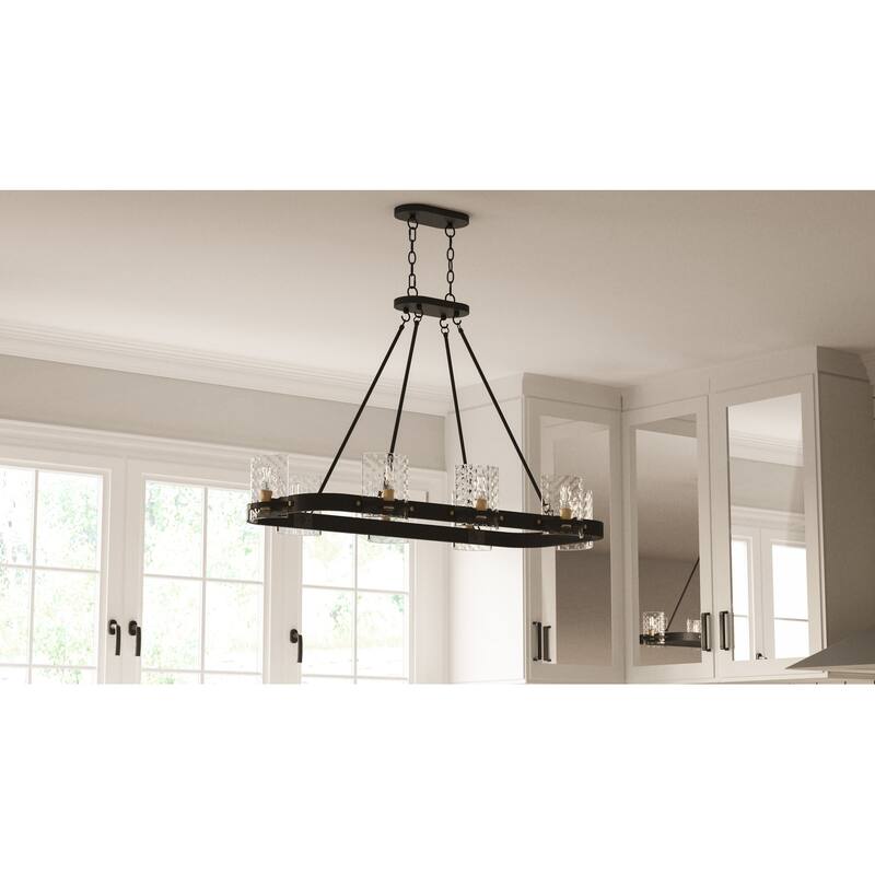 Gloucester 8-Light Matte Black Linear Chandelier