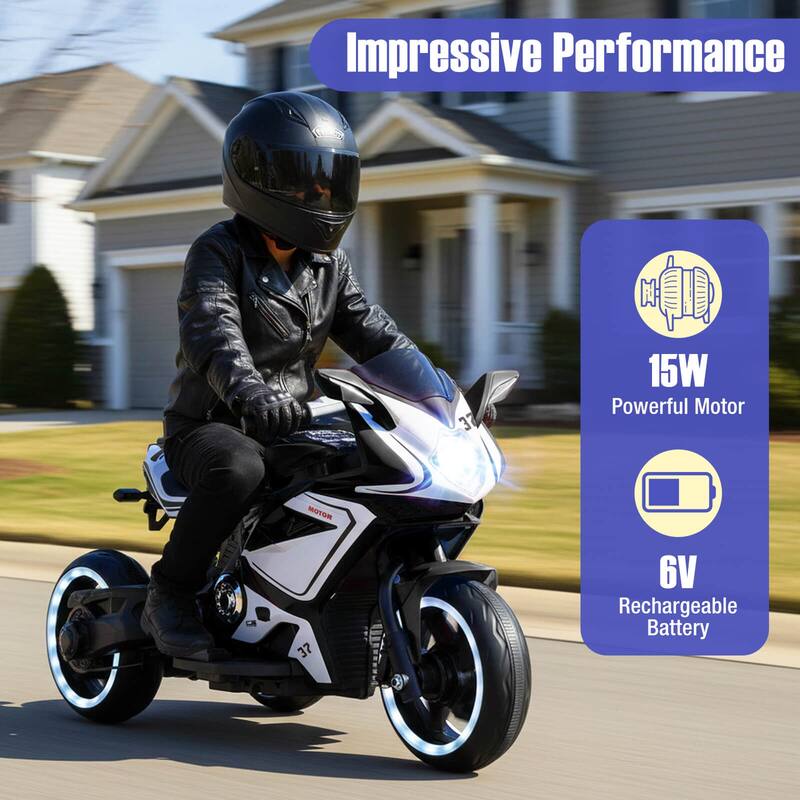 Costway Kids Ride on Motorcycle 6V Battery Powered Mini Electric - See Details