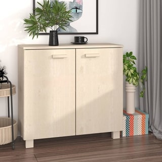 vidaXL Sideboard Buffet Cabinet for Living Room Kitchen HAMAR Solid Wood Pine - 33.5"x13.8"x31.5"