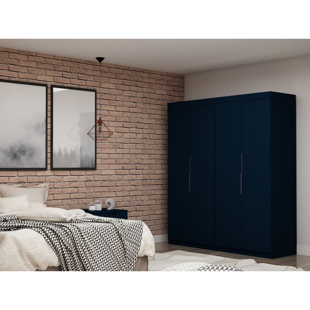 Mulberry 2 Sectional Modern Wardrobe Closet with 4 Drawers