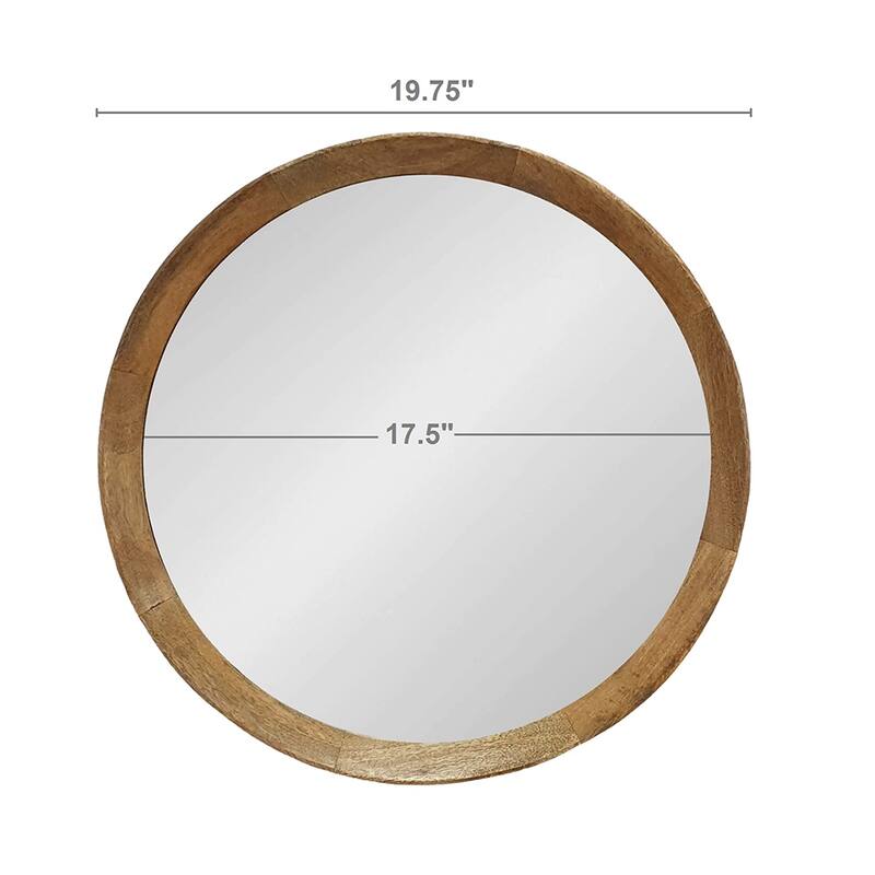 Transitional Wall Mirror with Solid Wood Frame
