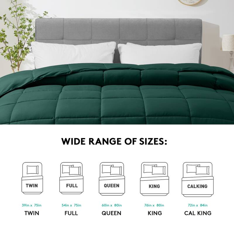 All Season Soft Comforter/Duvet Insert, Quilted and Peach-skin Processes, Machine Washable