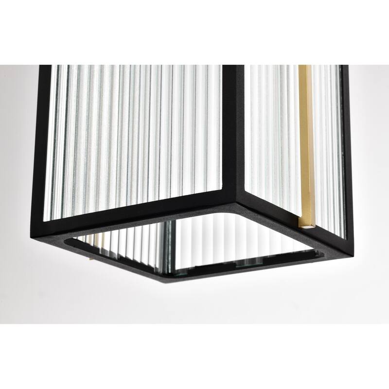 Holden Hanging Pendant Gold and Black Finish Clear Glass