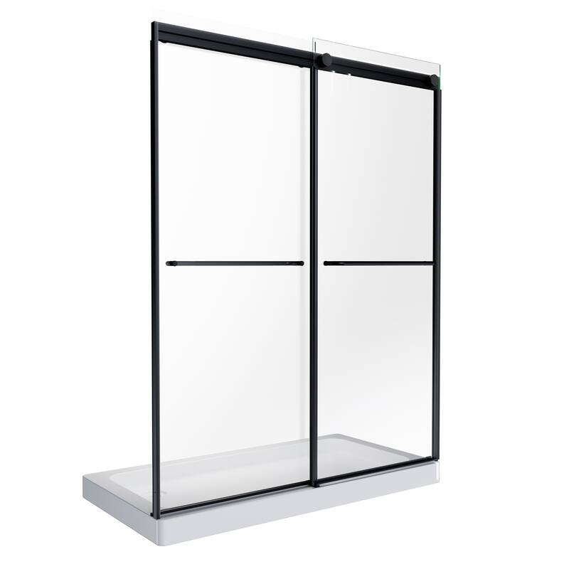 Modland Matte Black Sliding Shower Door.. - 56''-60''x 76''.
