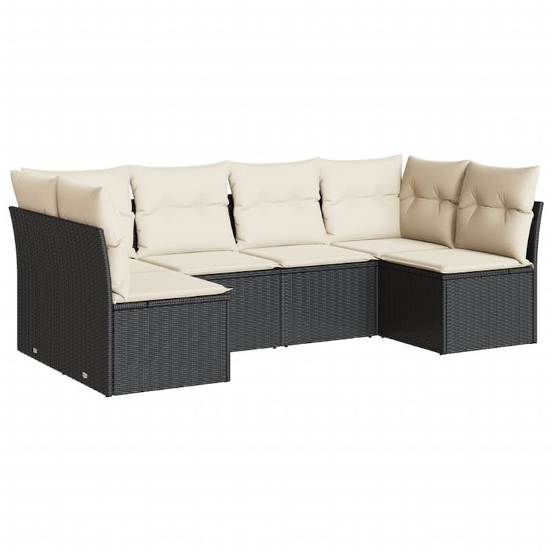 vidaXL Garden Sofa Set Black