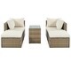preview thumbnail 16 of 21, Outdoor Patio Furniture Set, 5-Piece Wicker Rattan Sectional Sofa Set