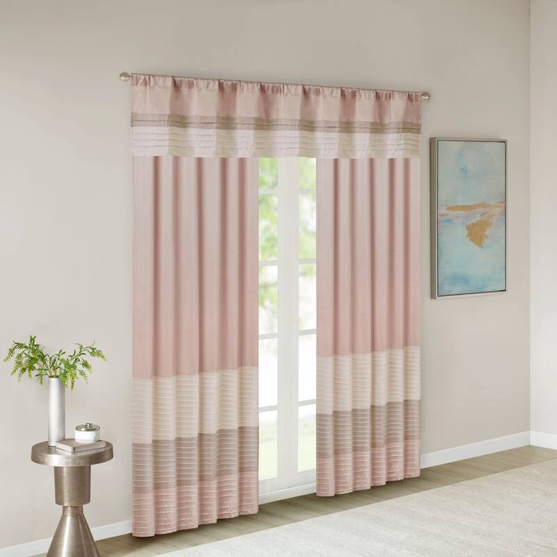 Madison Park Eastridge Polyoni Pintuck Window Valance