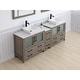 preview thumbnail 4 of 51, Vanity Art 84" Double Sink Bathroom Vanity Set with Engineered Marble Top and Free Mirrors