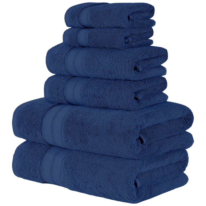 Modern Threads 6-Piece SpunLoft Towel Set - Navy
