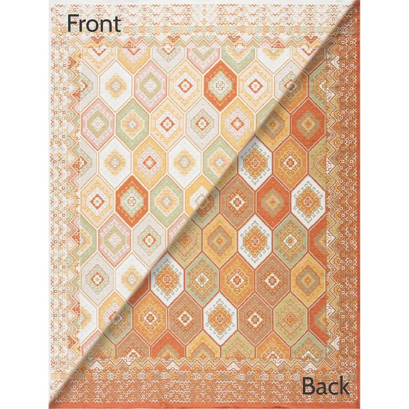 Alfresco Nautical & Coastal Geometric Reversible Indoor/Outdoor Area Rug