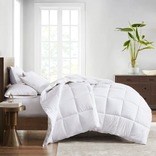 slide 2 of 6, Croscill Signature White Dobby Cotton Down Alternative Comforter Full - Queen - White