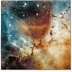 preview thumbnail 10 of 44, SAFAVIEH Galaxy Jenna Modern Abstract Celestial Rug 4' Square - Orange/Multi - Square