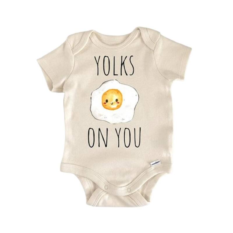Foodie Eggs Egg Brunch Breakfast - Baby Boy Girl Clothes Infant Bodysuit Funny Cute - Natural - 0-3M