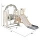 preview thumbnail 10 of 8, 3 In 1 Toddler Slide And Swing Set Climber Slide Playset With Basketball Hoop Freestanding Indoor Outdoor