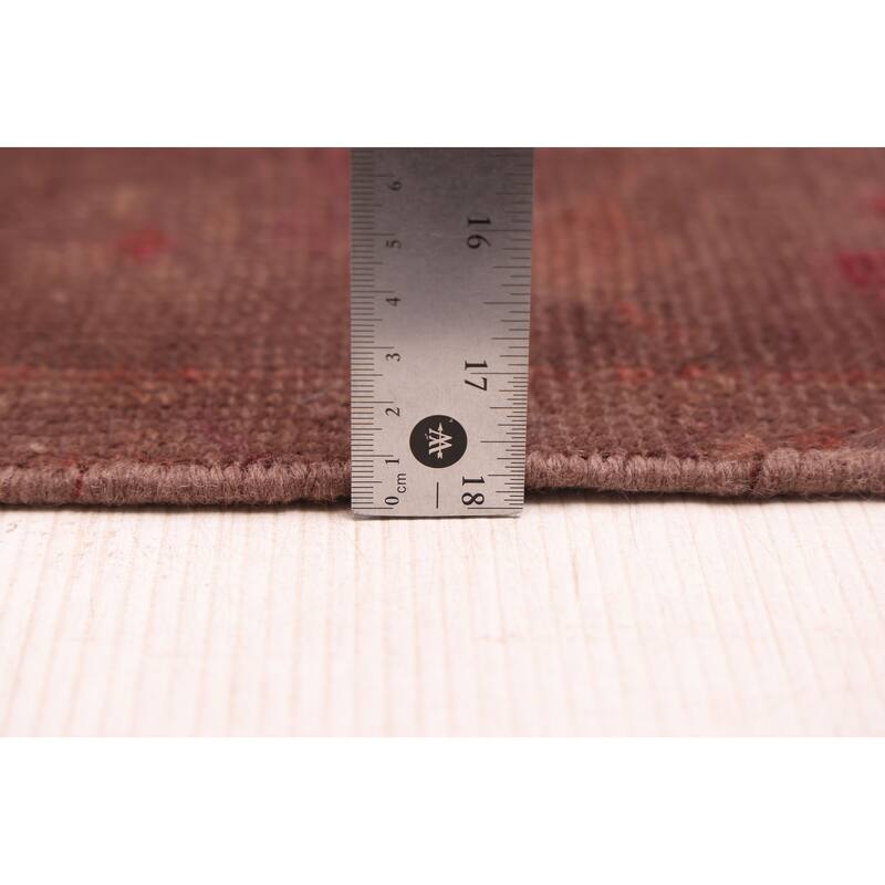 ECARPETGALLERY Hand-knotted Color Transition Dark Red Wool Rug - 4'1 x 6'3