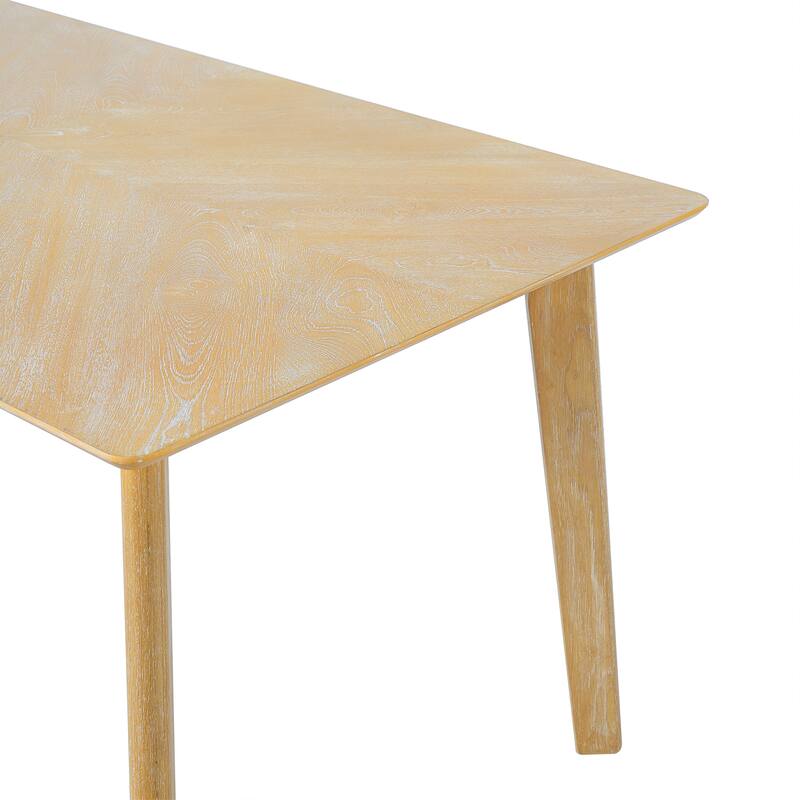 5 Piece Solid Wood Dining Table Set, Rectangular Table with 4 Chairs, Kitchen Dining Table & Chair Set for 4 Persons