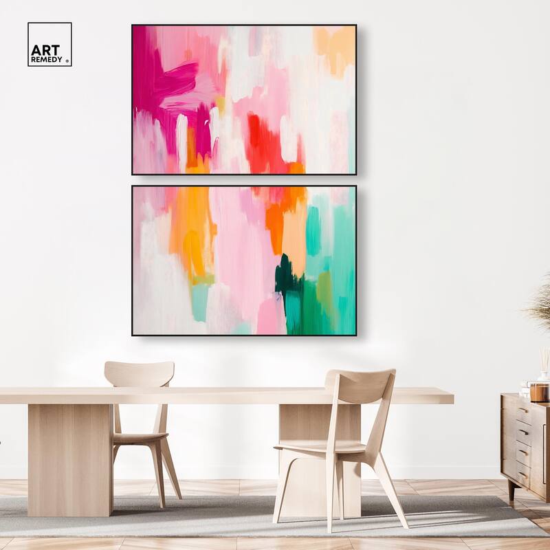 Playful Palette I Canvas Set of 2 by Art Remedy