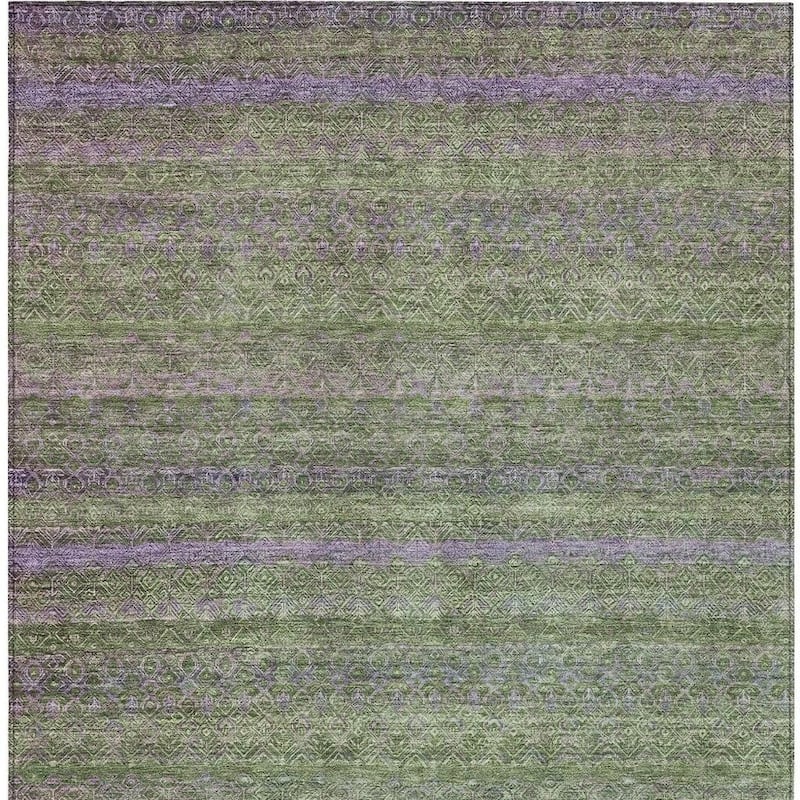 HomeRoots Striped Transitional Rectangle Outdoor Rug
