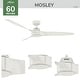 preview thumbnail 18 of 16, Hunter 60" Mosley ENERGY STAR Ceiling Fan w/ Wall Control - Damp Rated!