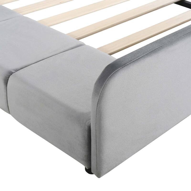 Grounded Bed, Mother & Child Bed with Bedside Desk & Round Stool
