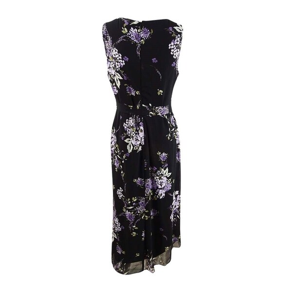 ralph lauren floral georgette midi dress