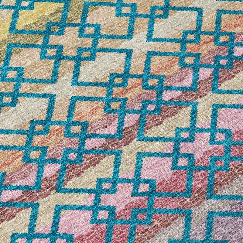 Machine Washable Indoor/ Outdoor Cabo Stripe Chantille Rug