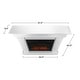 preview thumbnail 6 of 10, Crawford 48" Slim Electric Fireplace in White by Real Flame