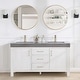 preview thumbnail 60 of 99, Leon 60 in. Double Bathroom Vanity with Composite Stone Top
