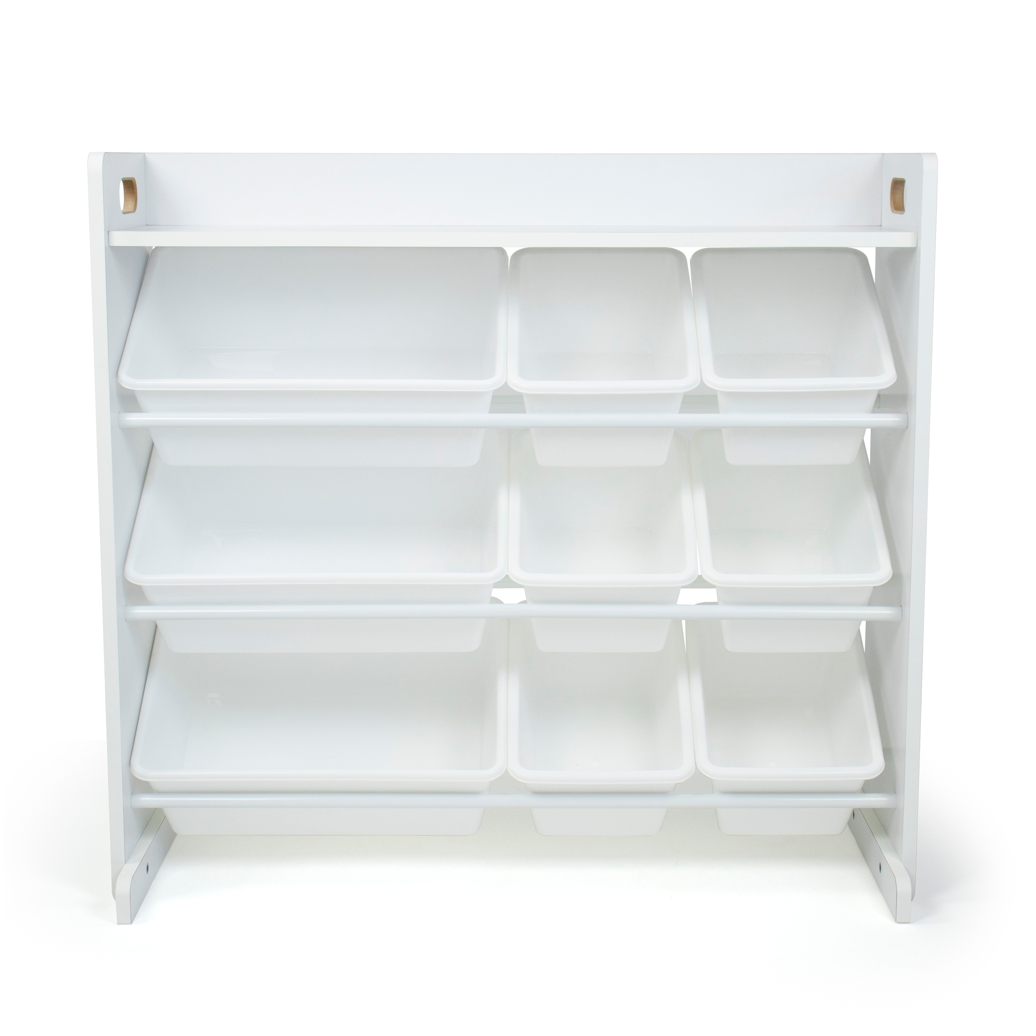 Humble Crew White Toy Storage Organizer with Shelf and 9 Storage