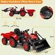 preview thumbnail 3 of 6, EROMMY Electric Ride-On Excavator with Remote Control, Horn, LED Lights, Music Player, and Secure Safety Belt