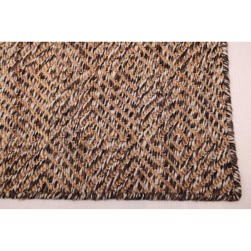 ECARPETGALLERY Flat-Weave Palas Denizli Taupe Kilim - 5'4 x 7'6