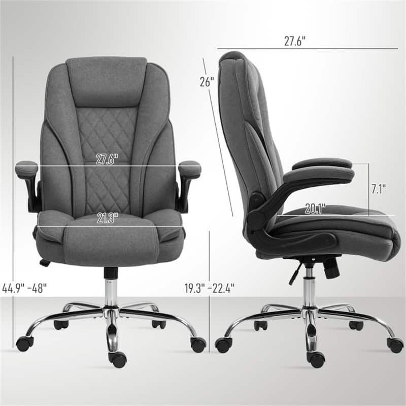 Comfortable Adjustable Height Velvet Desk Chair with Tilt Recline and Swivel Seat Steel Base - 27.6" W x 27.6" D x 44.9" -48" H
