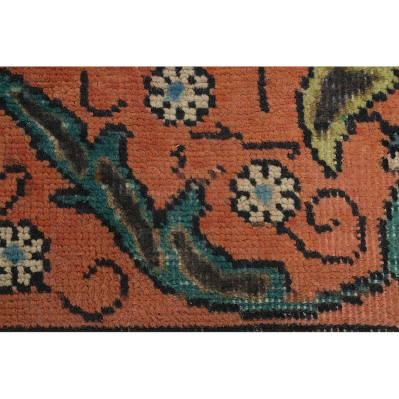 Hand Knotted Oriental 100% Wool Carpet Traditional Floral Green Tabriz Area Rug - 9' 10'' X 6' 5''