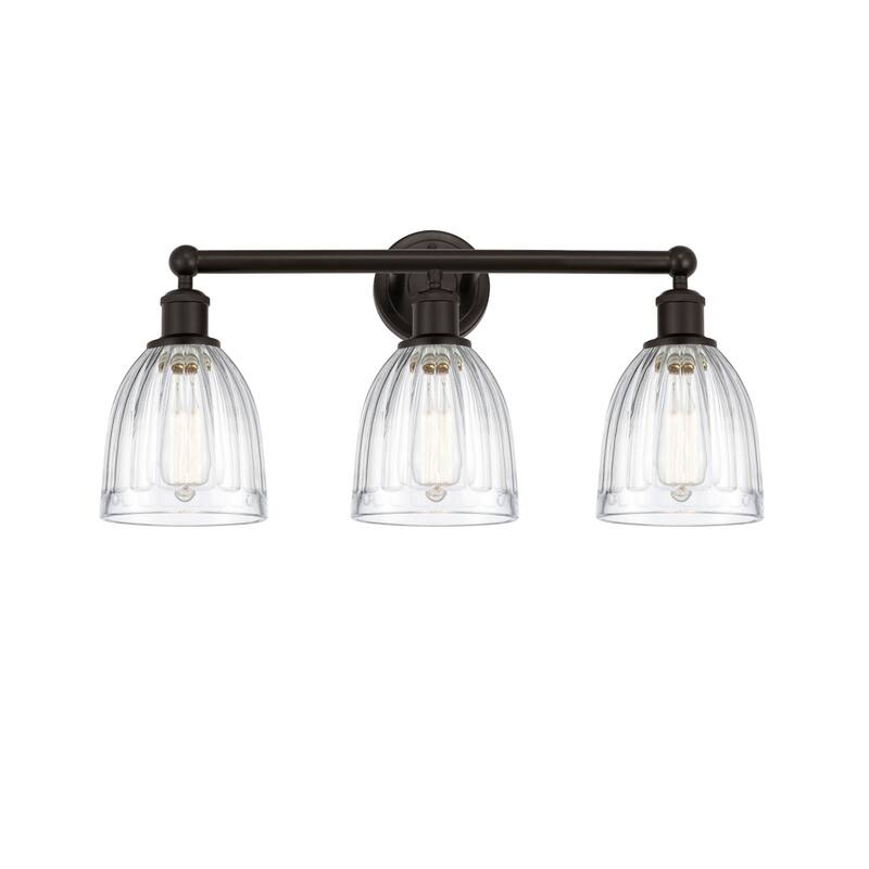 Innovations Lighting 616-3W-12-24 Brookfield Vanity Brookfield 3 Light - Oil Rubbed Bronze / Clear